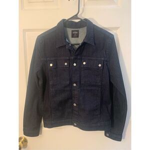 KATE SPADE SATURDAY - JEAN JACKET DK BLACK DENIM LONG SLEEVE SZ S